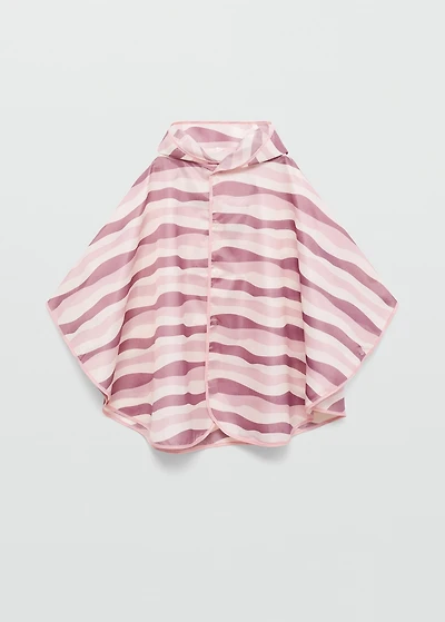 Striped raincoat with ears