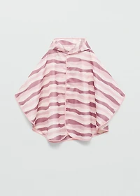 Striped raincoat with ears
