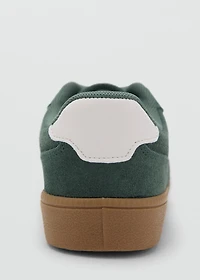 Combined leather trainers