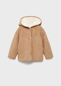 Reversible double-faced teddy coat