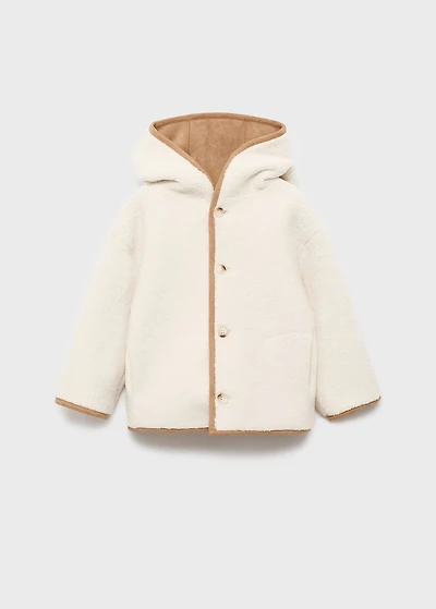 Reversible double-faced teddy coat