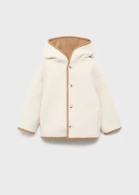 Reversible double-faced teddy coat