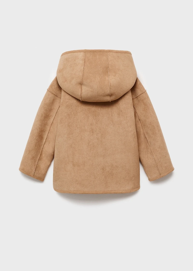Reversible double-faced teddy coat