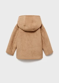 Reversible double-faced teddy coat