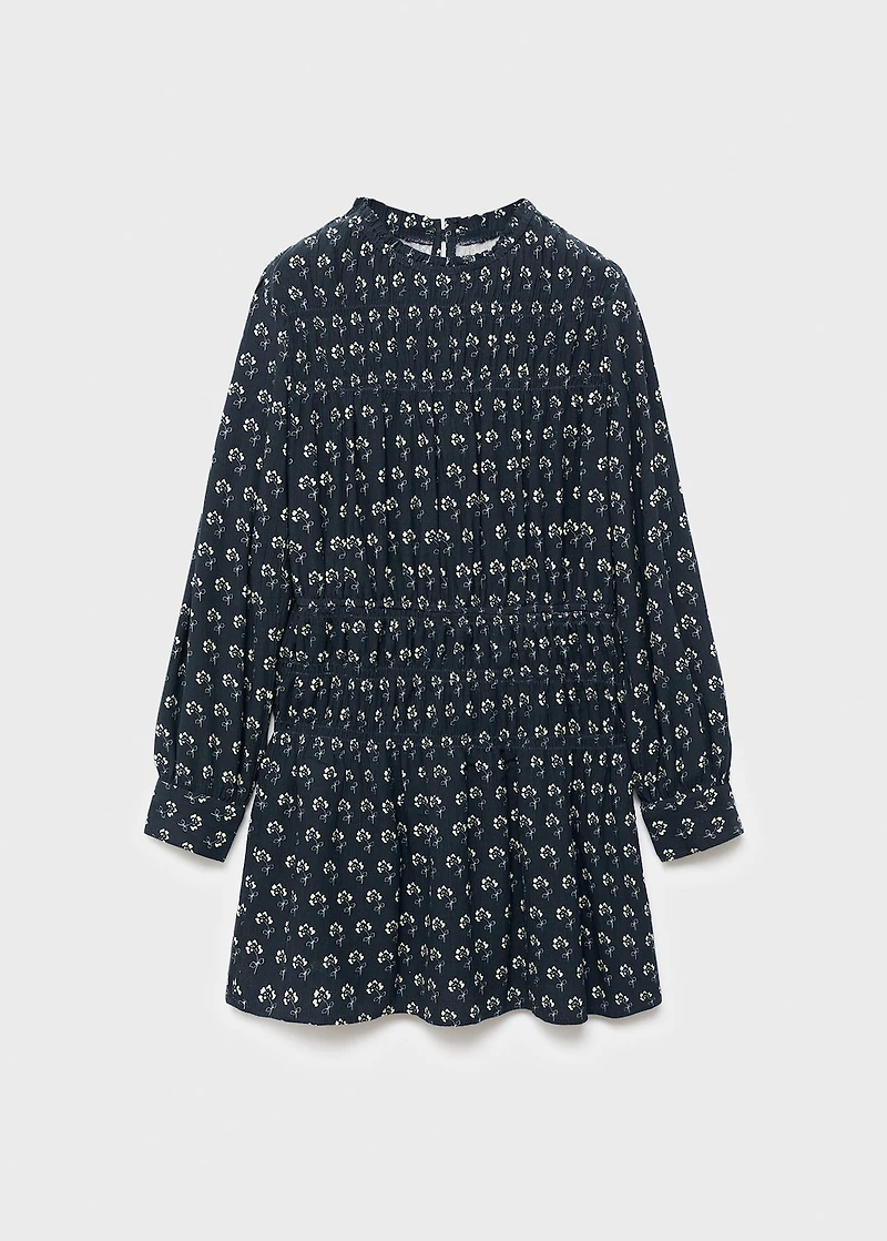 Floral puff-sleeve dress