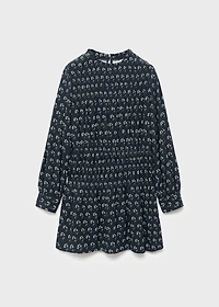 Floral puff-sleeve dress