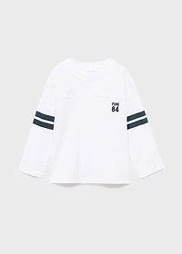 Embroidered striped t-shirt