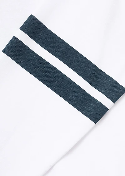 Embroidered striped t-shirt