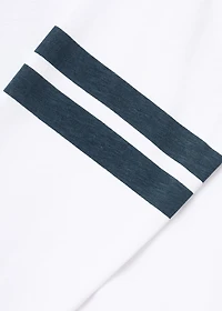 Embroidered striped t-shirt