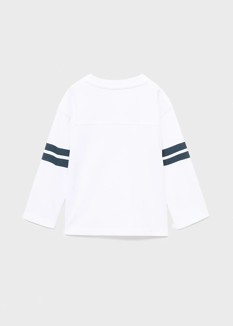 Embroidered striped t-shirt