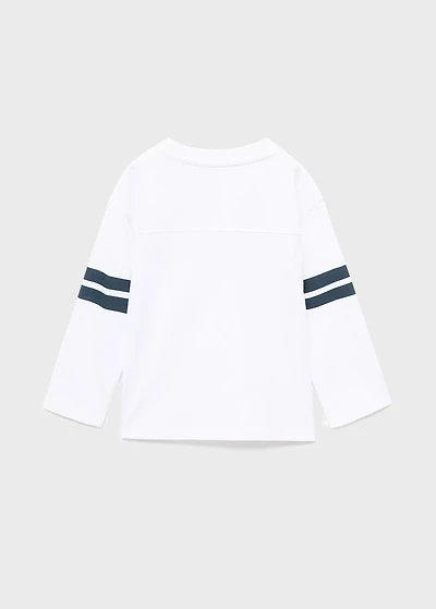 Embroidered striped t-shirt