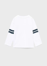 Embroidered striped t-shirt