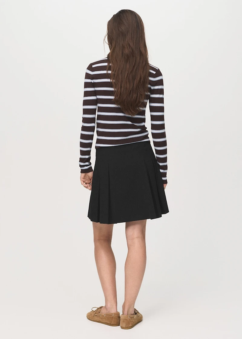 Pleated mini-skirt