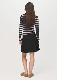 Pleated mini-skirt