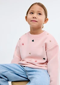 Embroidered cotton sweatshirt