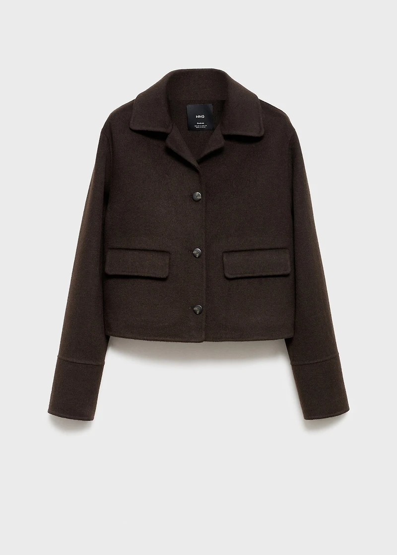 Wool jacket with buttons