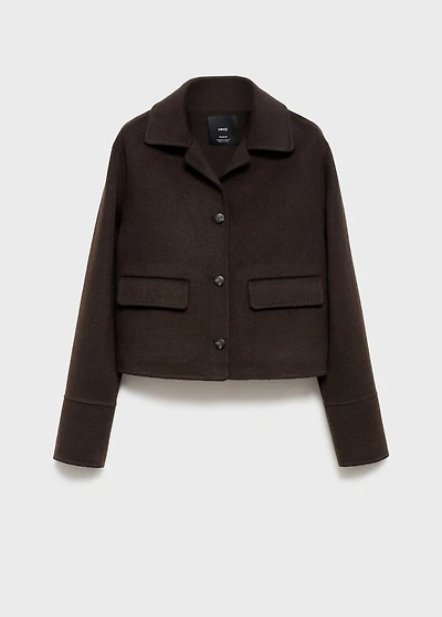 Wool jacket with buttons