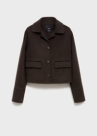 Wool jacket with buttons