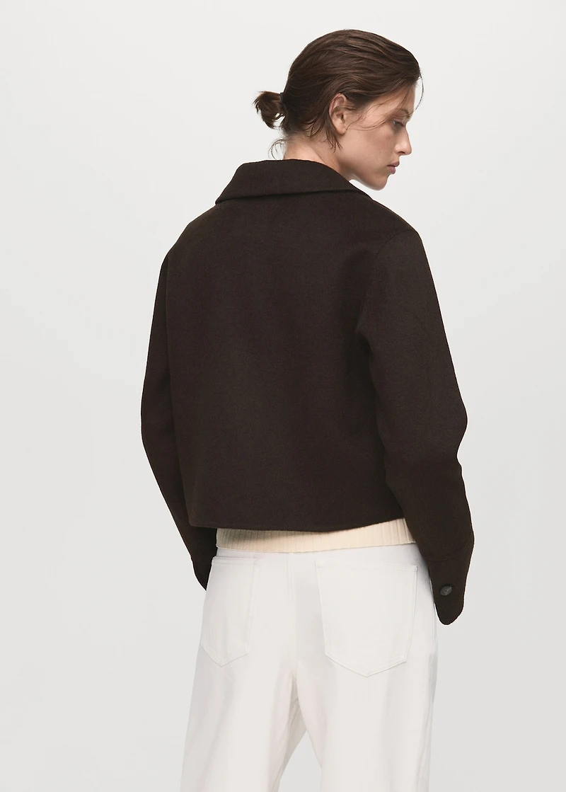 Wool jacket with buttons