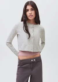 Cropped cardigan with buttons