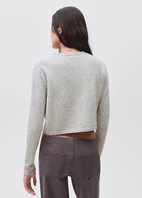 Cropped cardigan with buttons