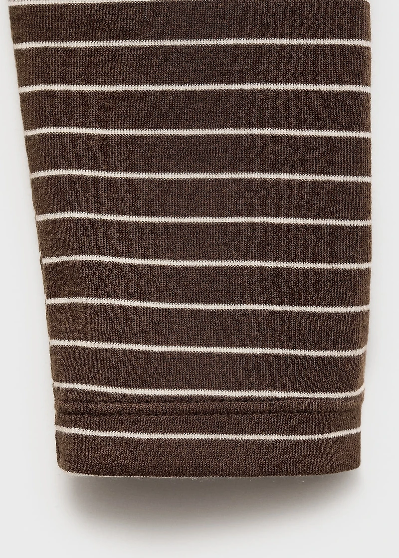 Long-sleeved striped t-shirt