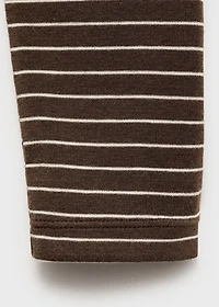 Long-sleeved striped t-shirt