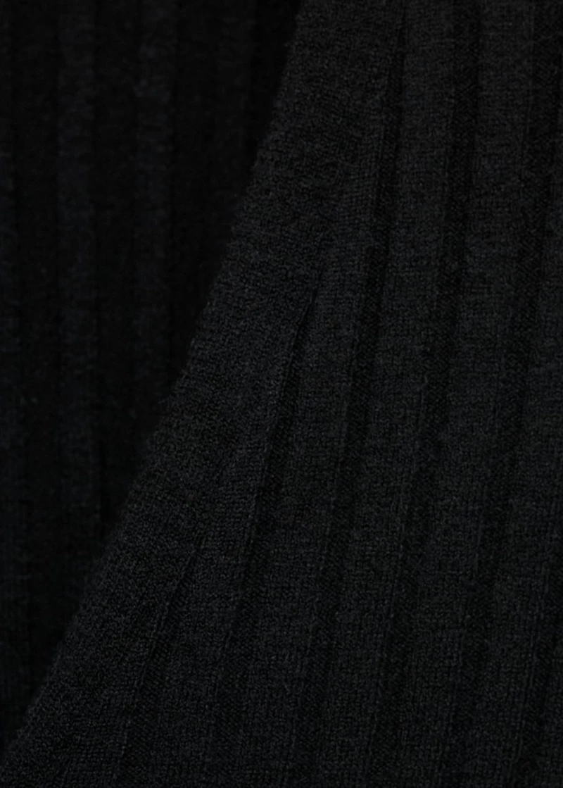 Fine rib knit cardigan