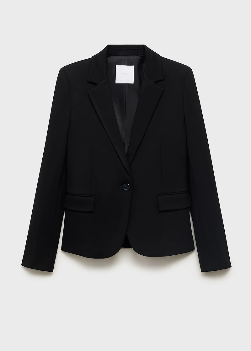 Fitted suit blazer