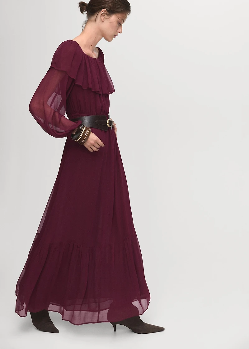 Strapless dress with ruffles