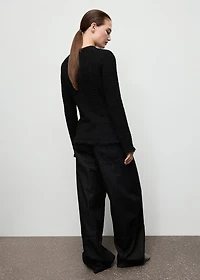 Tweed cardigan with frayed trims