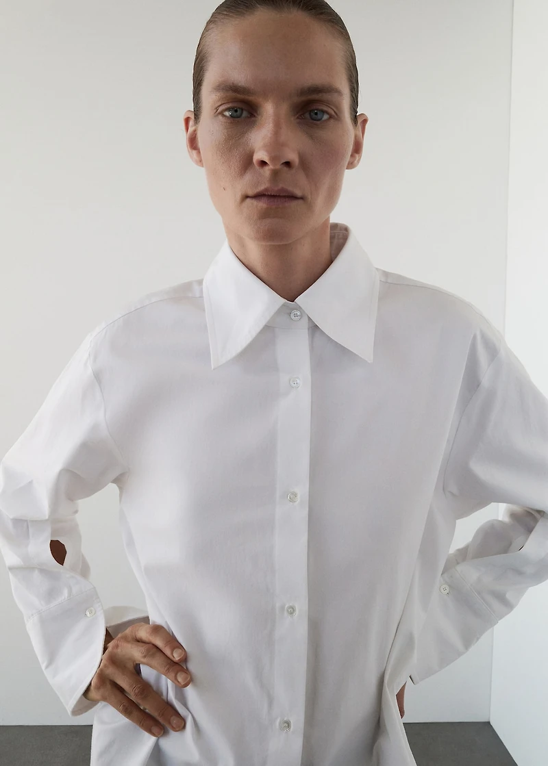 Oversized shirt with crossed back