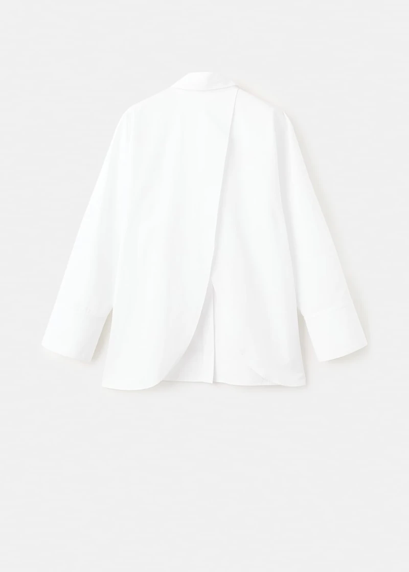 Oversized shirt with crossed back