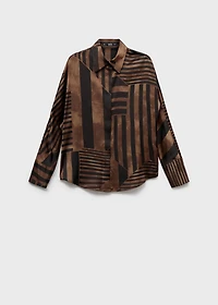 Striped satin blouse