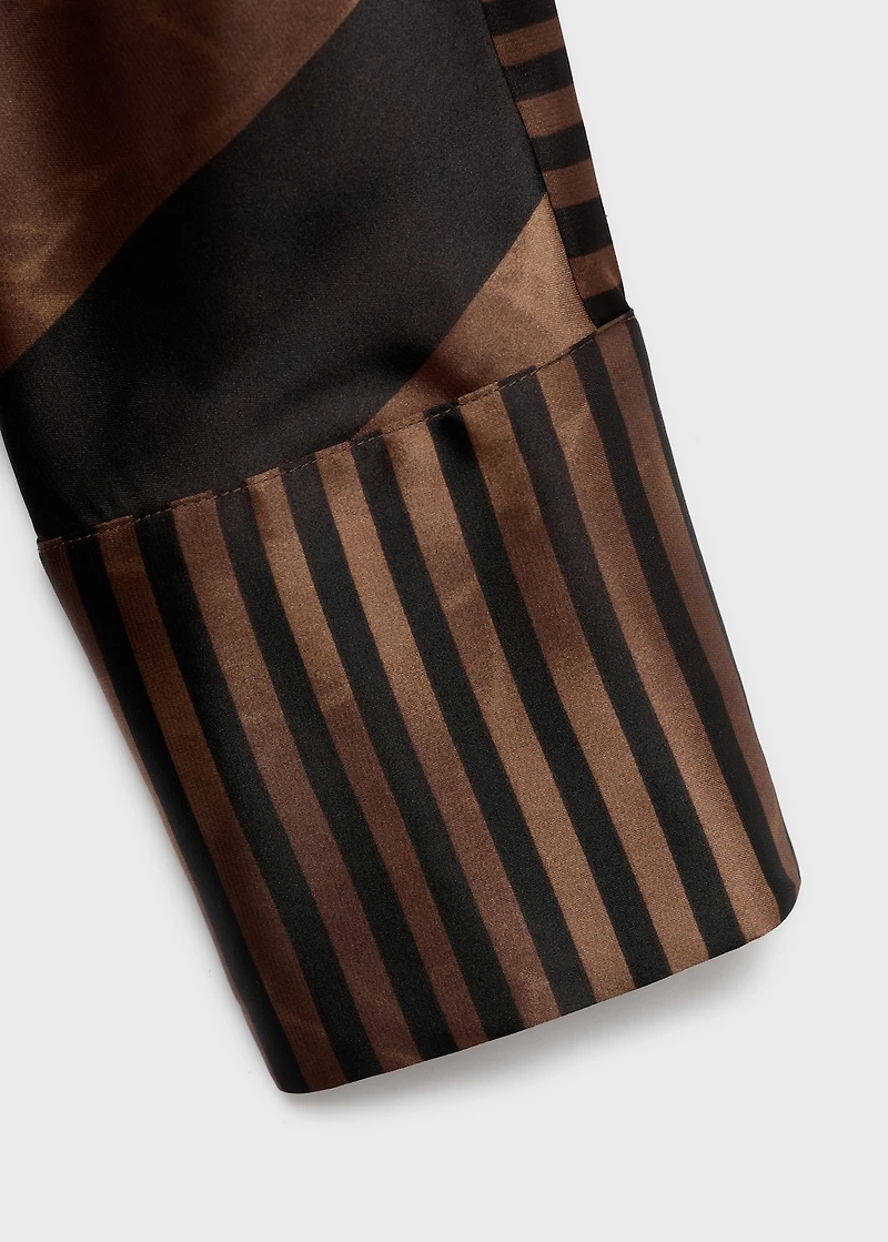 Striped satin blouse