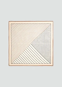 100% wool geometric-print foulard