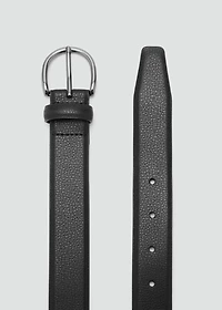 Pebbled leather belt