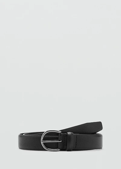 Pebbled leather belt