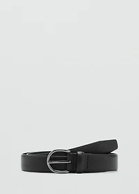 Pebbled leather belt