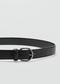Pebbled leather belt