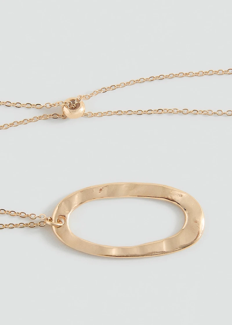 Metal pendant necklace