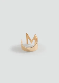 Ring with letter design