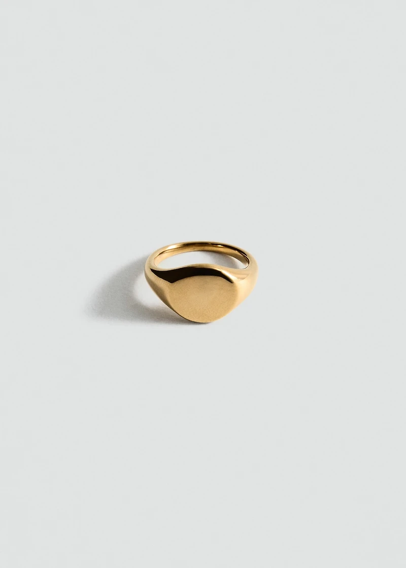 Stainless steel signet ring