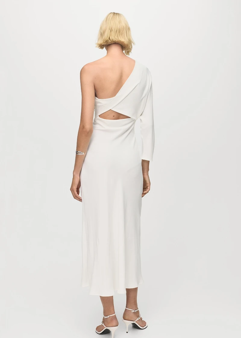 Asymmetrical dress with cut-out