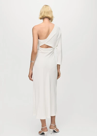 Asymmetrical dress with cut-out