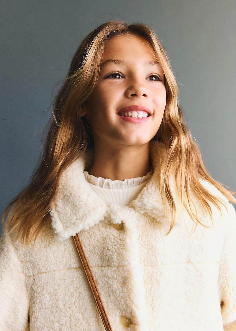 Shearling-effect coat