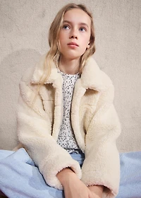 Shearling-effect coat