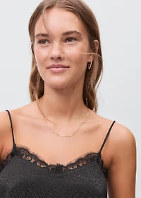 Leopard-print lace top