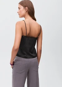 Leopard-print lace top