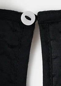 Ruffled embroidered blouse